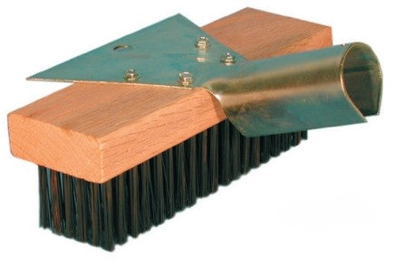 Round Carbon Steel Wire Floor Brush w/ Scraper