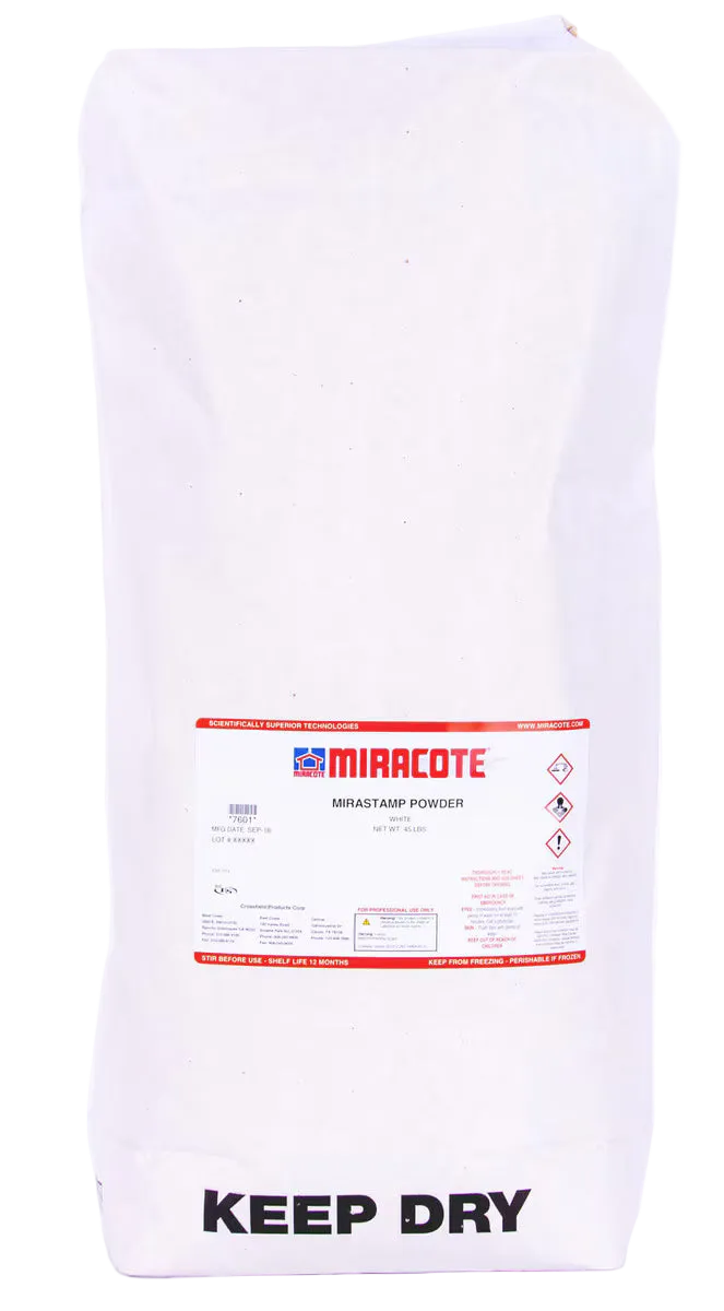 Miracote MiraStamp Powder, White, 45lb Bag