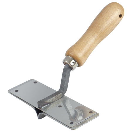 2"x6" 1/2"R 1/2"D 3/4"W Stainless Steel Curb Jointer with Wood Handle