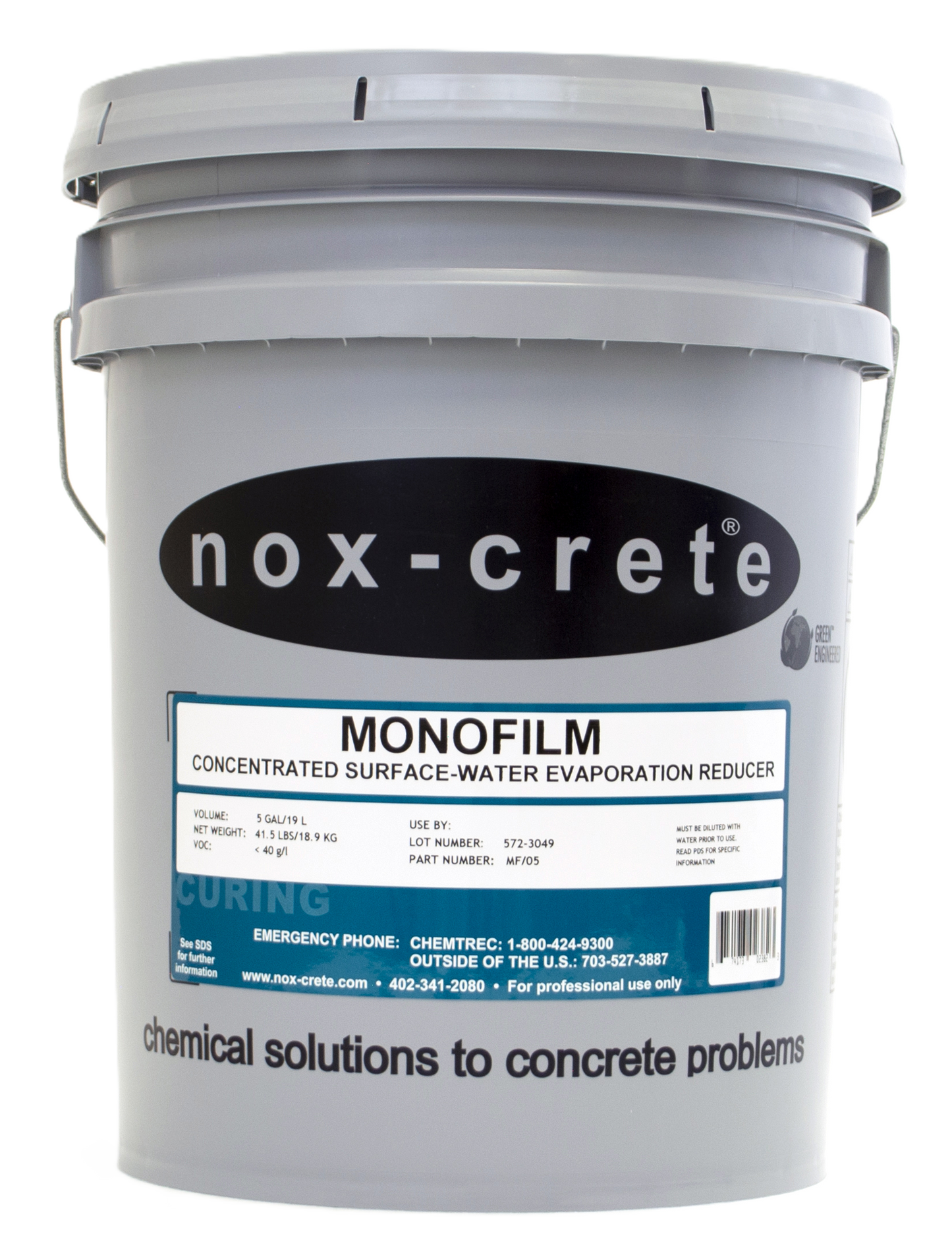 Nox-Crete Monofilm, Concrete Evap. Reducer, 5gal