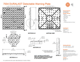DURALAST Detectable Warning Plate, Powder Coated BRICK RED