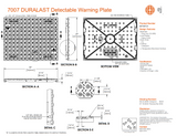 Bolt-Together Cast Iron Detectable Warning Plate (ADA Tile)