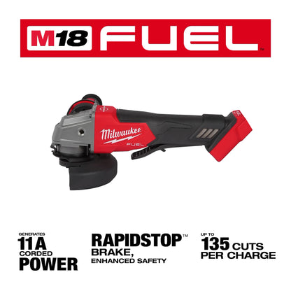 Milwaukee M18 FUEL™ 4-1/2" / 5" Braking Grinder Paddle Switch, No-Lock