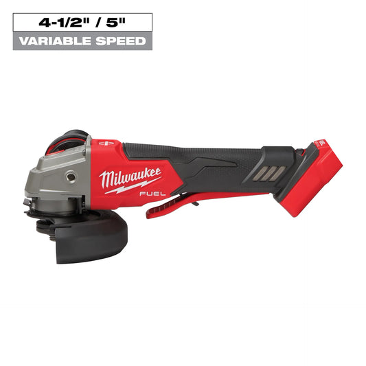 Milwaukee M18 FUEL™ 4-1/2" / 5" Variable Speed Braking Grinder, Paddle Switch No-Lock
