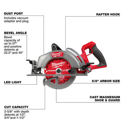 Milwaukee M18 FUEL™ 7-1/4" Rear Handle Circular Saw Kit