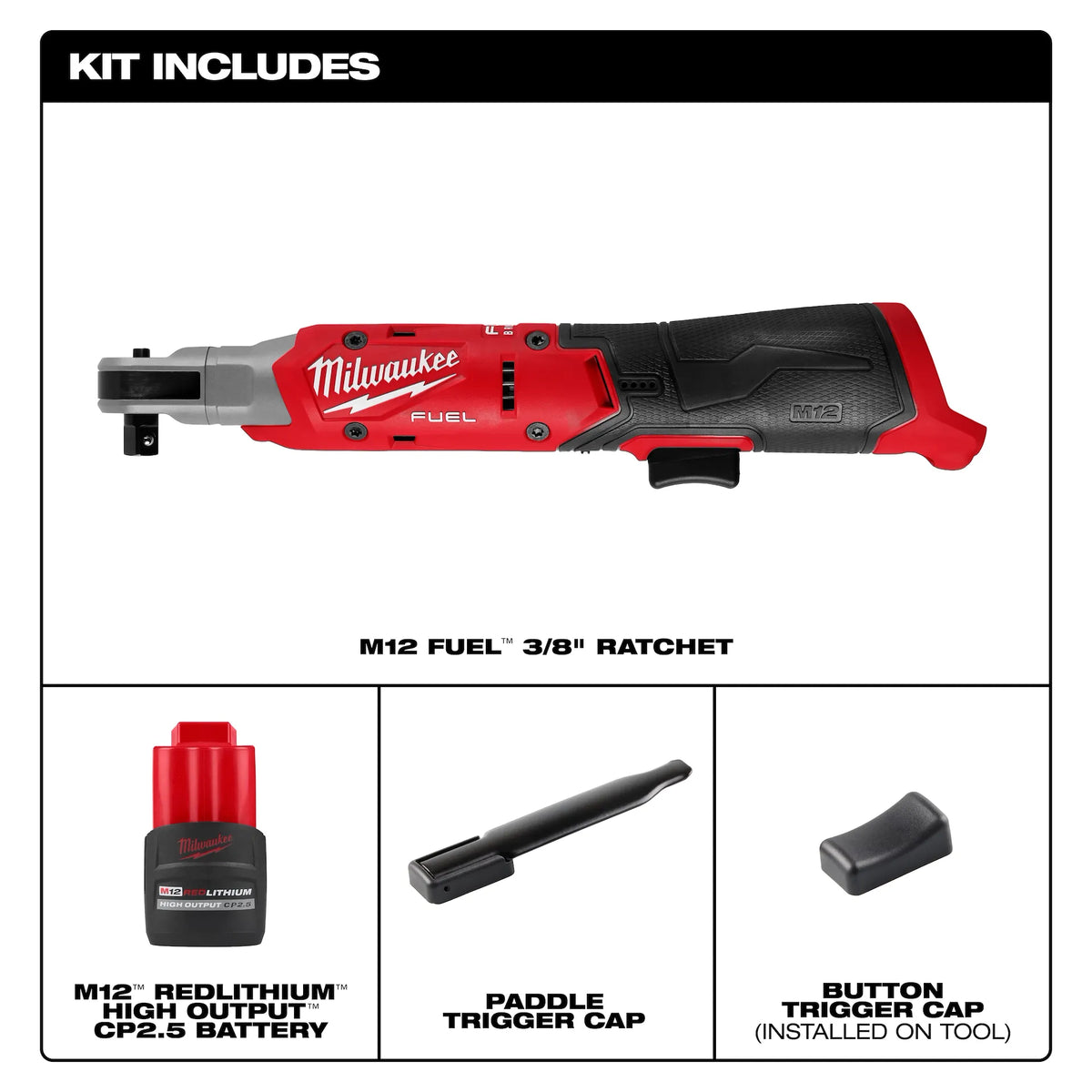 Milwaukee M12 FUEL™ 3/8" Ratchet Kit