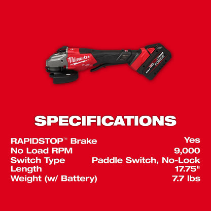 Milwaukee M18 FUEL™ 4-1/2"-6" Braking Grinder, Paddle Switch Kit