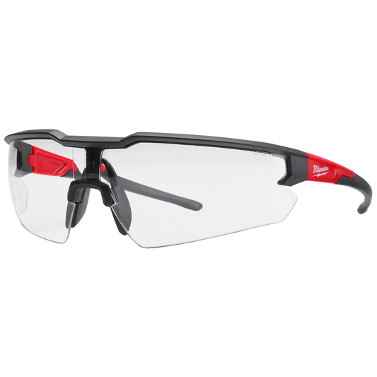 Milwaukee Safety Glasses - Clear Anti-Scratch Lenses (Polybag)