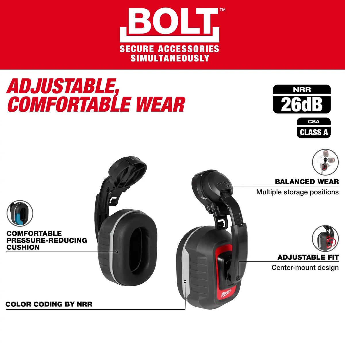 Milwaukee BOLT™ 26dB Earmuffs