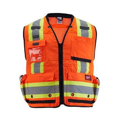 Milwaukee Class 2 Surveyor's High Visibility Orange Safety Vest - S/M