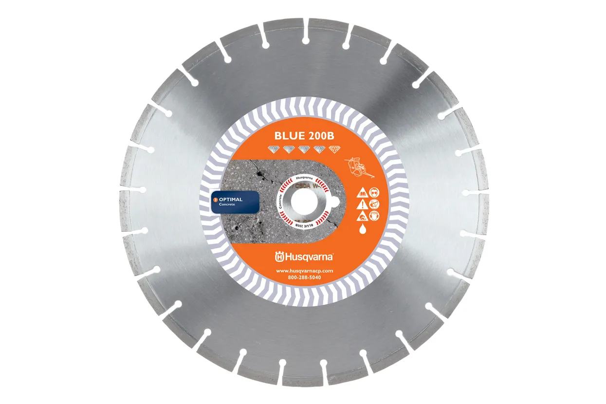 Banner Line Blue 200B Diamond Blade, Cured Concrete