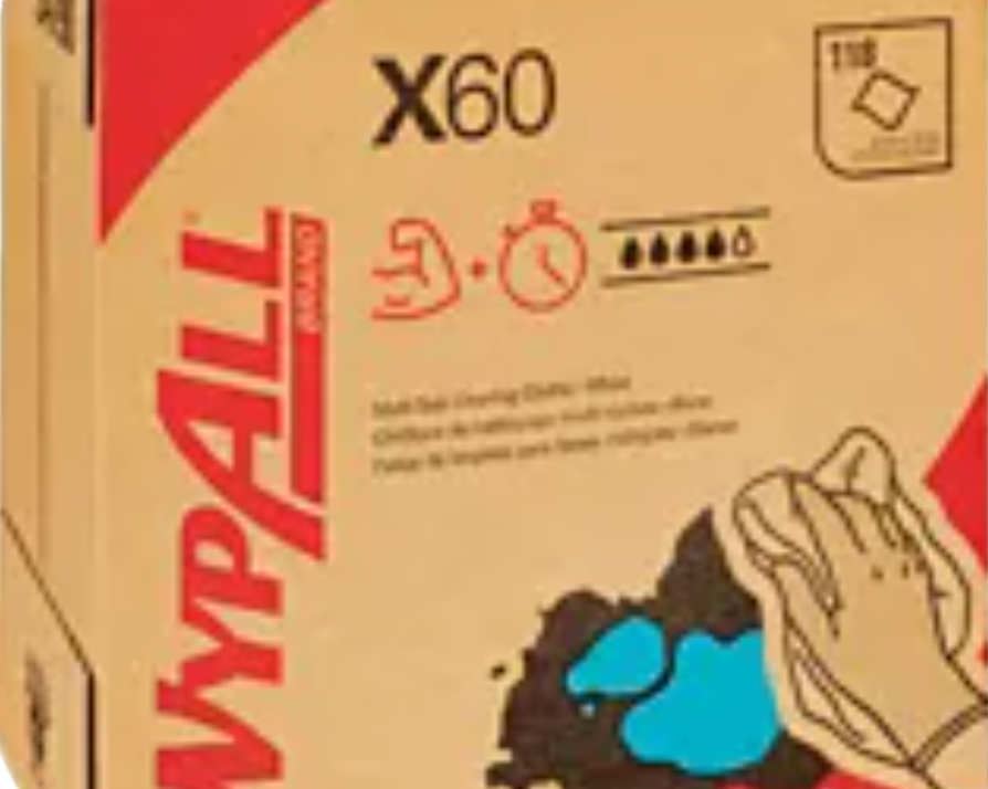 Multi-Task Teri Wiper, Wypall X60 Dispenser Box