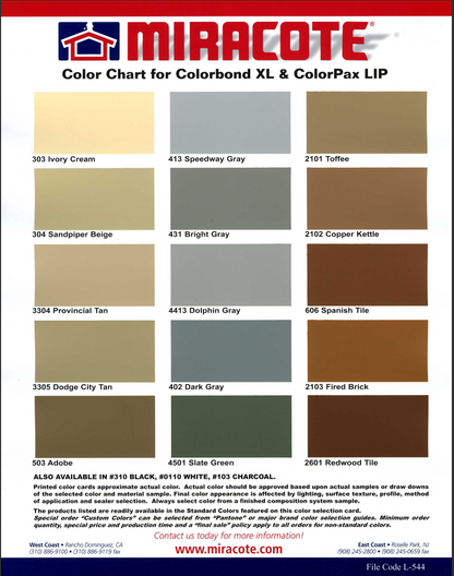 Miracote MPC Colorpax Liquid Integral Pigment (LIP)