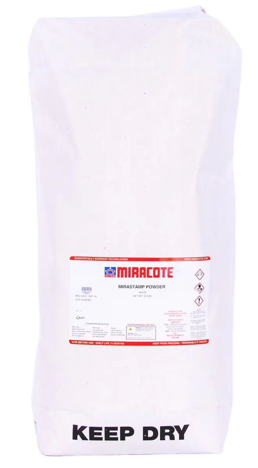 Miracote MiraStamp Powder, White, 45lb Bag