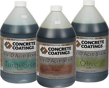 Concrete Coatings VIVID Acid Stain, 1gal