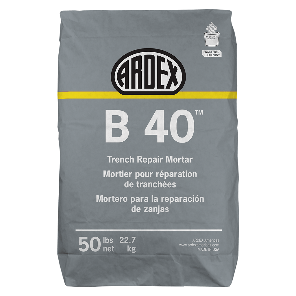 Ardex B-40 Trench Repair Mortar, 50lb Bag