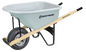6 cu/ft Poly Wheelbarrow, Single No-Flat Tire