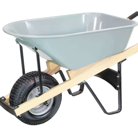 6 cu/ft Steel Wheelbarrow, Single Tire