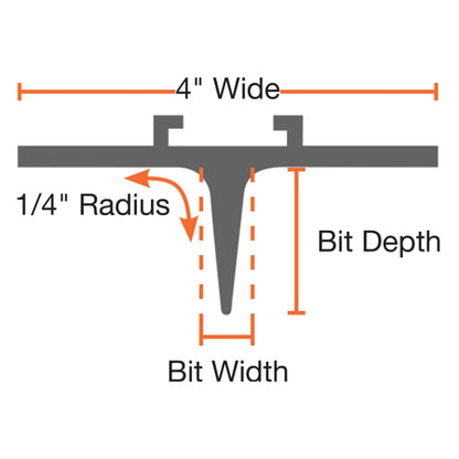 Straight Arrow Control Joint Groover with 1-3/4" Deep Bit