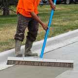 Aluminum Natural Horsehair & Poly Blend Concrete Finish Broom