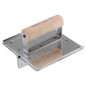 6" x 6" 1-1/2"D 1/4"R Stainless Steel Hand Groover with Wood Handle