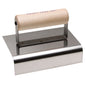 6" x 4" 1"R Outside Curb & Sidewalk Tool with Wood Handle