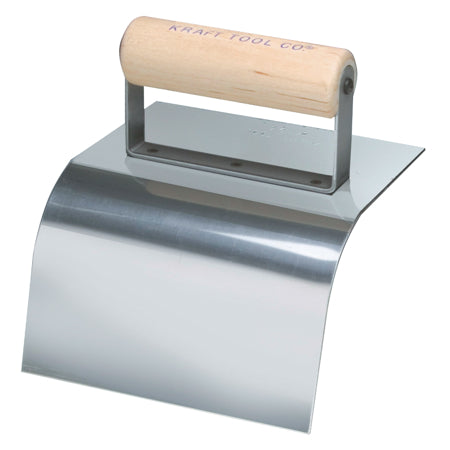 6" x 5" 2"R Curb Tool with Wood Handle