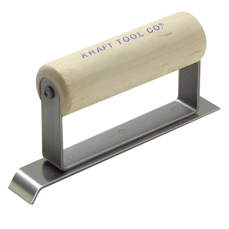 6" x 1" 3/4"L Stainless Steel Chamfer Edger with Wood Handle