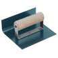 6" x 4" x 3" 1"R Inside Blue Steel Cove Step Tool with Wood Handle