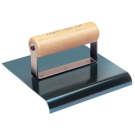 6" x 6" 1/8"R Blue Steel Edger with Wood Handle