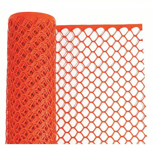 4' X 100' Orange Diamond Chain Link Safety Fence