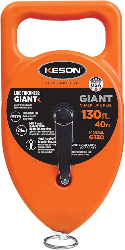 Keson G130 Little Giant Chalk Reel, 130ft