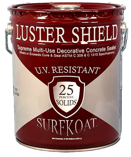 Luster Shield High Gloss, Low VOC Topical Concrete Sealer