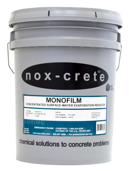 Nox-Crete Monofilm, Concrete Evap. Reducer, 5gal