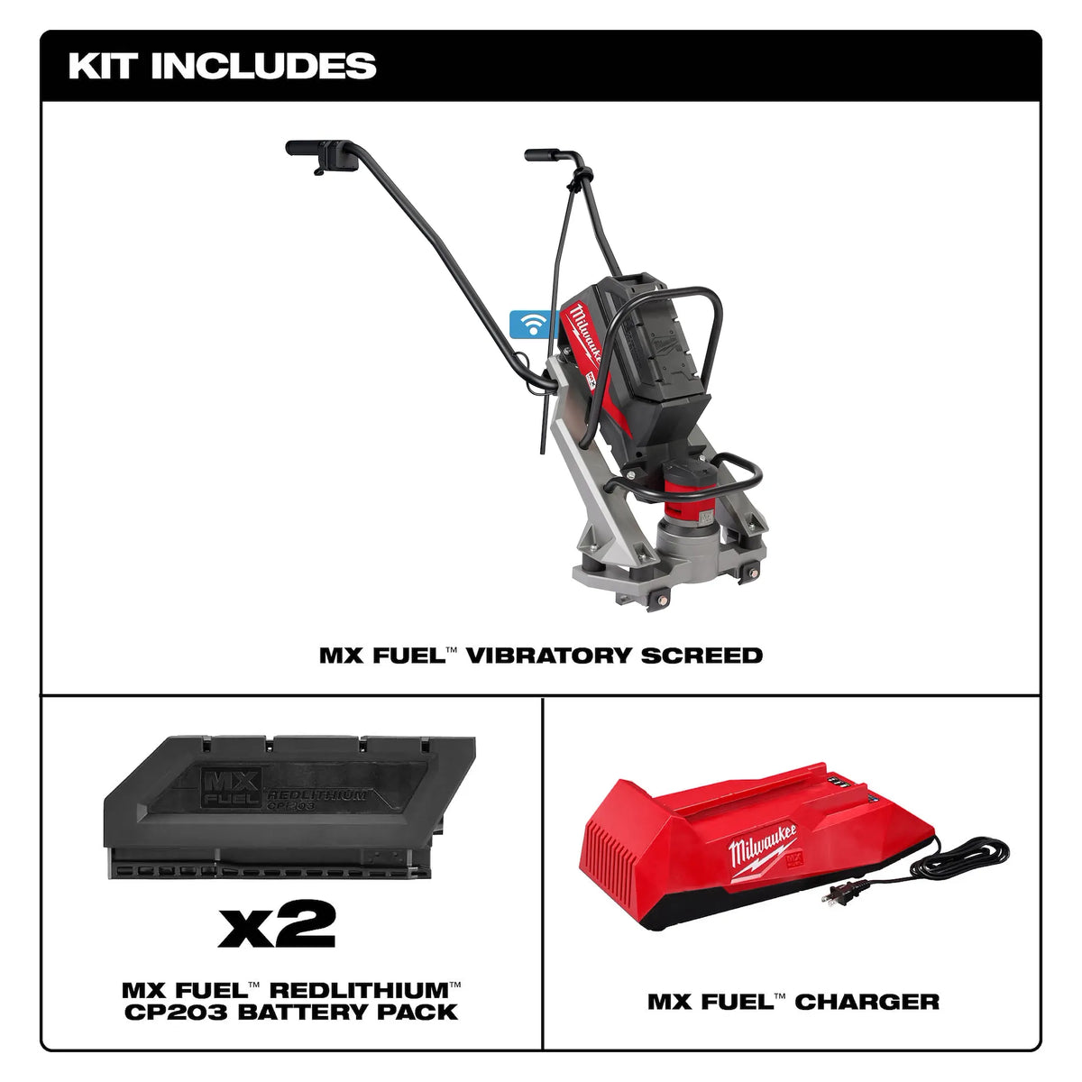 Milwaukee MX FUEL™ Vibratory Screed Kit