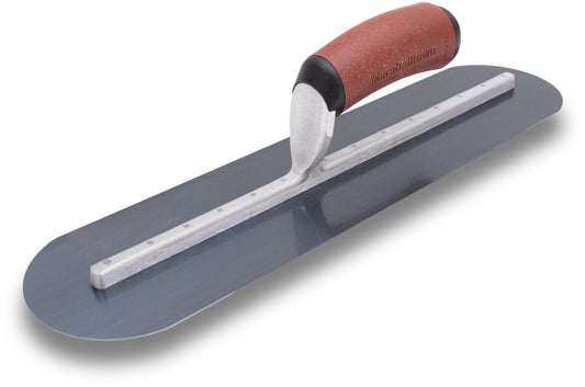 22" Fully Rounded Blue Steel Hand Trowel w/ Duracork Handle