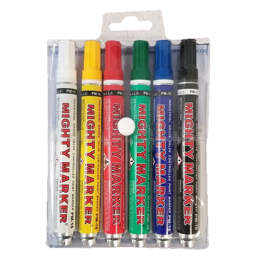 Mighty Marker Valve Paint Pens, 6pc