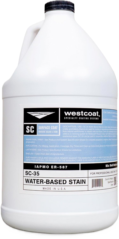 Westcoat SC-35 Water Based Stain, 1gal