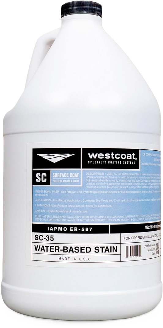 Westcoat SC-35 Water Based Stain, 1gal