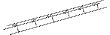 Slab Bolster Upper - Plain (non-coated) 5' sections