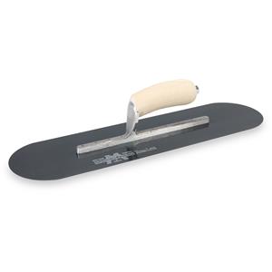 18" Blue Steel Pool Trowel w/ Wood Handle