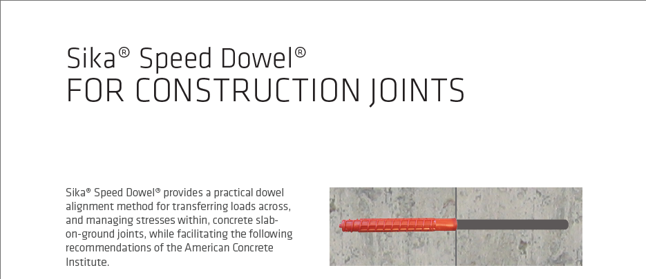 SIKA 419194 PSD12/#5TX 12" Speed Dowel - Takes #5 Rebar, 24"X3/4" Smooth Dowel
