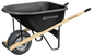 6 cu/ft Poly Wheelbarrow, Single Tire BLACK (Workman Series)